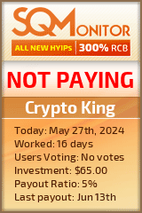 Crypto King HYIP Status Button