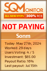 Sonm HYIP Status Button