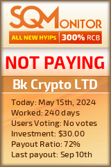 Bk Crypto LTD HYIP Status Button