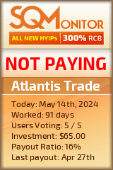 Atlantis Trade HYIP Status Button