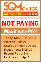 Maximum-PAY HYIP Status Button