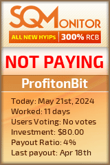 ProfitonBit HYIP Status Button