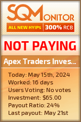 Apex Traders Investment HYIP Status Button