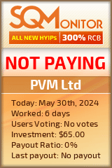PVM Ltd HYIP Status Button