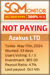 Azakus LTD HYIP Status Button