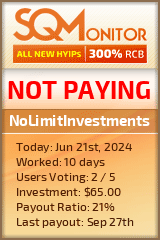 NoLimitInvestments HYIP Status Button