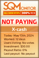 X-cash HYIP Status Button