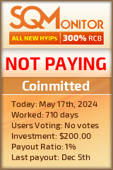 Coinmitted HYIP Status Button