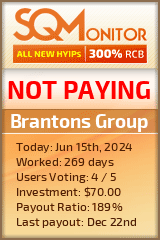 Brantons Group HYIP Status Button