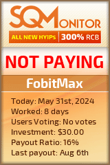 FobitMax HYIP Status Button