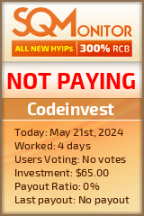 Codeinvest HYIP Status Button