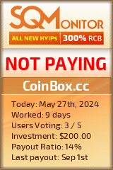 CoinBox.cc HYIP Status Button