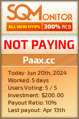 Paax.cc HYIP Status Button