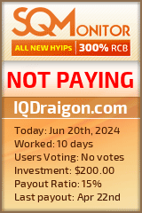 IQDraigon.com HYIP Status Button