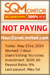 HourZoneLimited.com HYIP Status Button