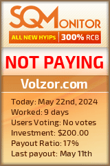 Volzor.com HYIP Status Button