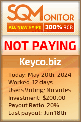 Keyco.biz HYIP Status Button