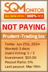Prudent-Trading.biz HYIP Status Button