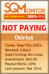 Osirius HYIP Status Button