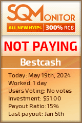Bestcash HYIP Status Button