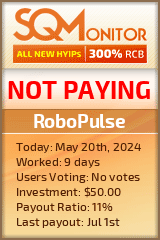 RoboPulse HYIP Status Button