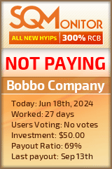 Bobbo Company HYIP Status Button
