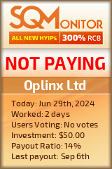 Oplinx Ltd HYIP Status Button