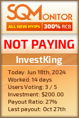 InvestKing HYIP Status Button