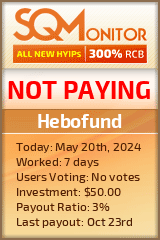 Hebofund HYIP Status Button