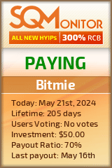Bitmie HYIP Status Button