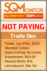 Trade Dex HYIP Status Button