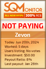 Zevon HYIP Status Button