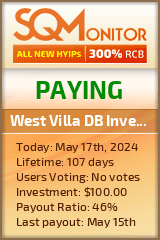 West Villa DB Investment HYIP Status Button