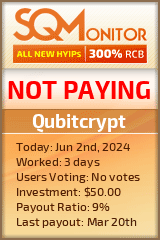 Qubitcrypt HYIP Status Button