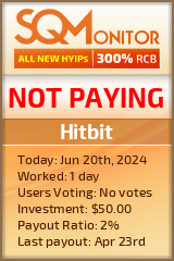 Hitbit HYIP Status Button