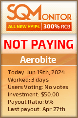 Aerobite HYIP Status Button