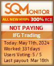 IFG Trading HYIP Status Button
