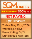 Rye Treasure HYIP Status Button