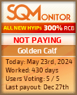 Golden Calf HYIP Status Button