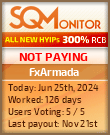 FxArmada HYIP Status Button