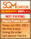Maple Power Cash HYIP Status Button