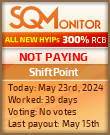 ShiftPoint HYIP Status Button