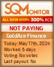 GoldAce Finance HYIP Status Button