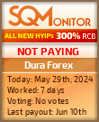 Dura Forex HYIP Status Button