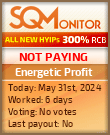 Energetic Profit HYIP Status Button