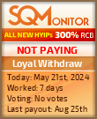 Loyal Withdraw HYIP Status Button