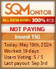 Invest 150 HYIP Status Button