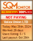 Valex Union LTD HYIP Status Button
