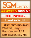 Invest in Profit HYIP Status Button