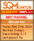 Bitcoin Inv HYIP Status Button